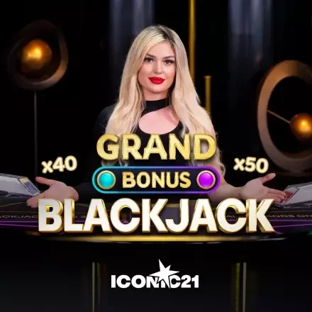 Grand Bonus Blackjack live dealer game tile in the Spinsopotamia Casino lobby