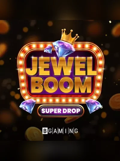 Jewel Boom Super Drop slot game tile in the Spinsopotamia Casino lobby